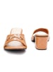 Sole House Everyday Luxe: Tan Bottega Block Heels with Gold Buckle Detail - perfect for parties, celebrations & special occasions.