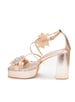 Sole House Enchanted Forest Heels: Rose-Gold Elegance with Crystal Floral Accents - perfect for parties, celebrations & special occasions.