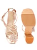 Sole House Enchanted Forest Heels: Rose-Gold Elegance with Crystal Floral Accents - perfect for parties, celebrations & special occasions.