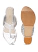 Sole House Silver Tikki Embroidered Block Heels