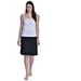 Aimly Women's Cotton Knee Length Skirt - Black (Pack of 1)