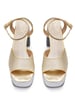 Sole House Golden Temptation Heels: Bold Glamour with Gold & Silver Accents - perfect for parties, celebrations & special occasions.