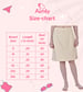 Aimly Women's Cotton Knee Length Skirt - White & Beige (Pack of 2)