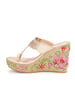 Sole House Noor Wedges: Handcrafted Elegance with Floral Embroidery & Contemporary Charm - perfect for parties, celebrations & special occasions.