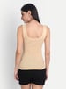 Aimly Women's Cotton Sleeveless Beige & White Camisole Slip Spaghetti 2XL Pack of 2 in Beige & White Color
