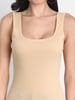 Aimly Women's Cotton Sleeveless Beige & White Camisole Slip Spaghetti 2XL Pack of 2 in Beige & White Color