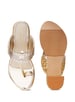 Sole House Glam Luxe Gold Tikki Embroidered Block Heels