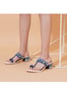 Sole House Modern Glam: Denim Pearl Embellished Block Heels - perfect for parties, celebrations & special occasions.
