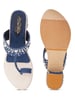 Sole House Modern Glam: Denim Pearl Embellished Block Heels - perfect for parties, celebrations & special occasions.