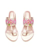 Sole House Golden Bloom Embroidered Rose Gold Heels