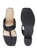 Sole House Midnight Black Chantilly Lace Block Heels