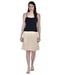 Aimly Women's Cotton Knee Length Skirt - Beige (Pack of 2)