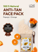 Love Organically Anti-Tan Natural Face Pack – 30g of Orange & Papaya for Clear, Fresh, Tan-Free Skin Pack of 2