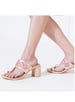 Sole House Golden Bloom Embroidered Rose Gold Heels