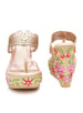 Sole House Noor Wedges: Handcrafted Elegance with Floral Embroidery & Contemporary Charm - perfect for parties, celebrations & special occasions.